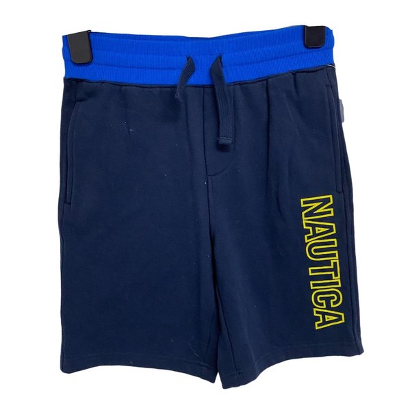 Nautica youth boys size 12  sweat shorts pull on blue with pockets - Picture 2 of 6